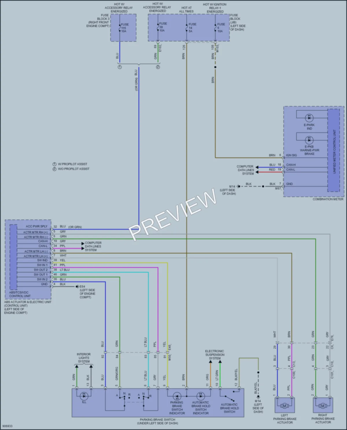 2025 Infiniti QX80 Shift Interlock wiring diagram preview