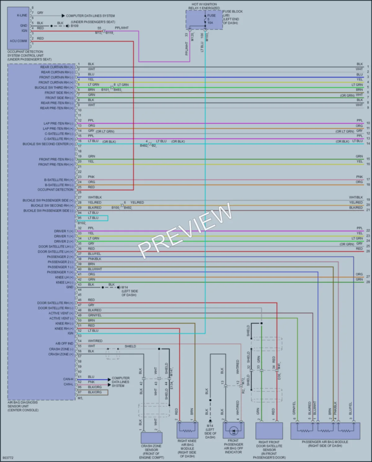 2025 Infiniti QX80 Supplemental Restraints wiring diagram preview