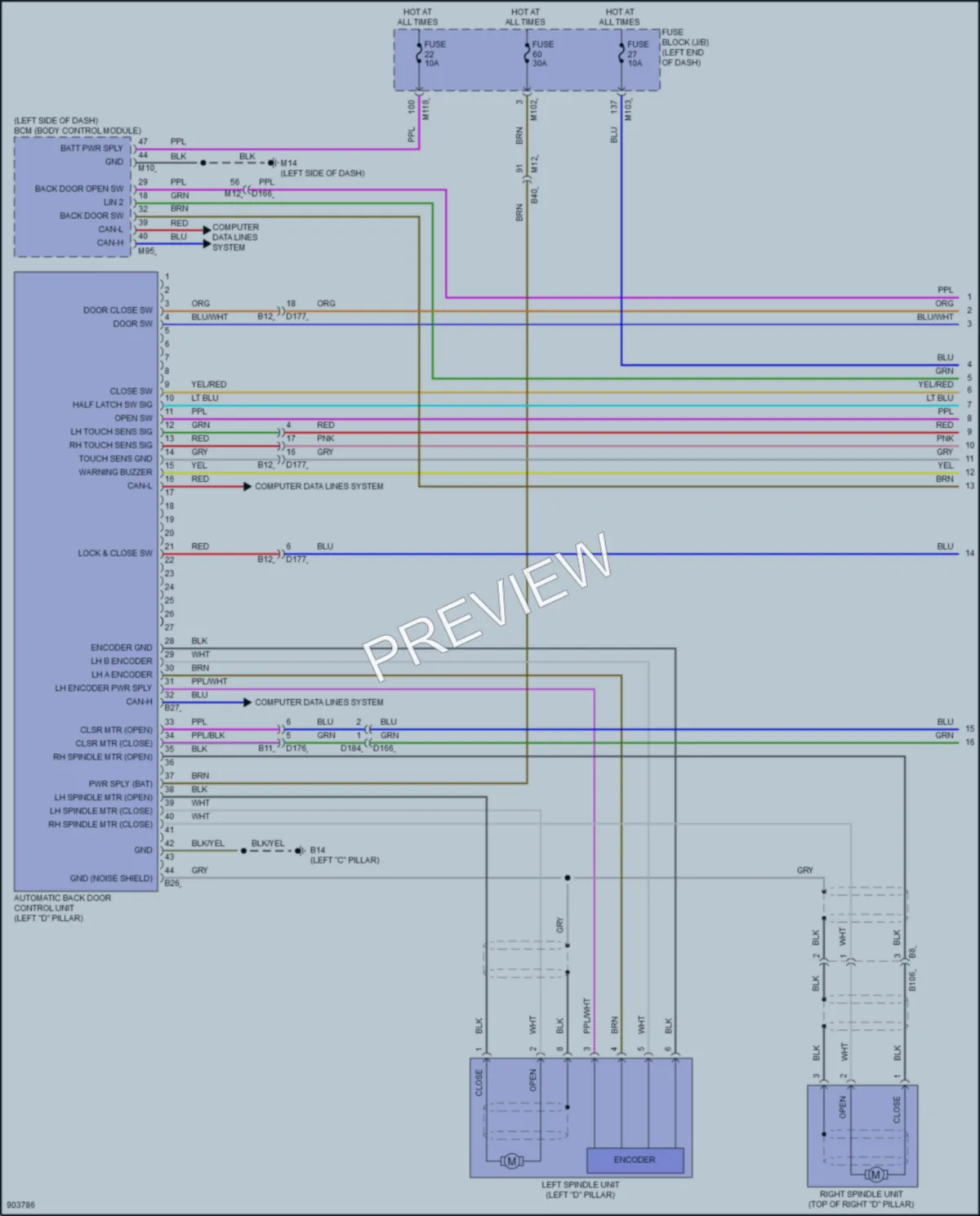 2025 Infiniti QX80 Trunk Tailgate Fuel Door wiring diagram preview
