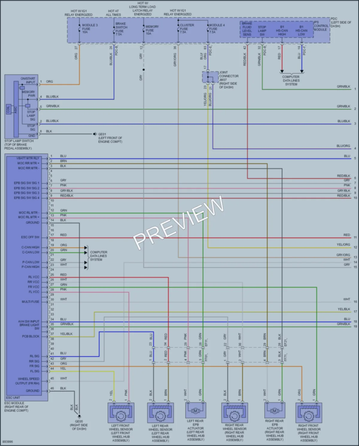 2025 Kia Carnival Anti Lock Brakes Wiring Diagrams protected preview