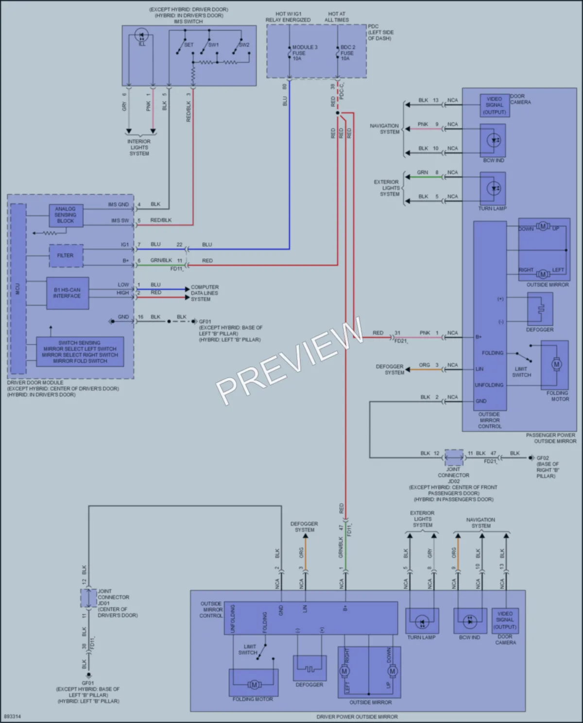2025 Kia Carnival Memory Systems wiring diagram preview