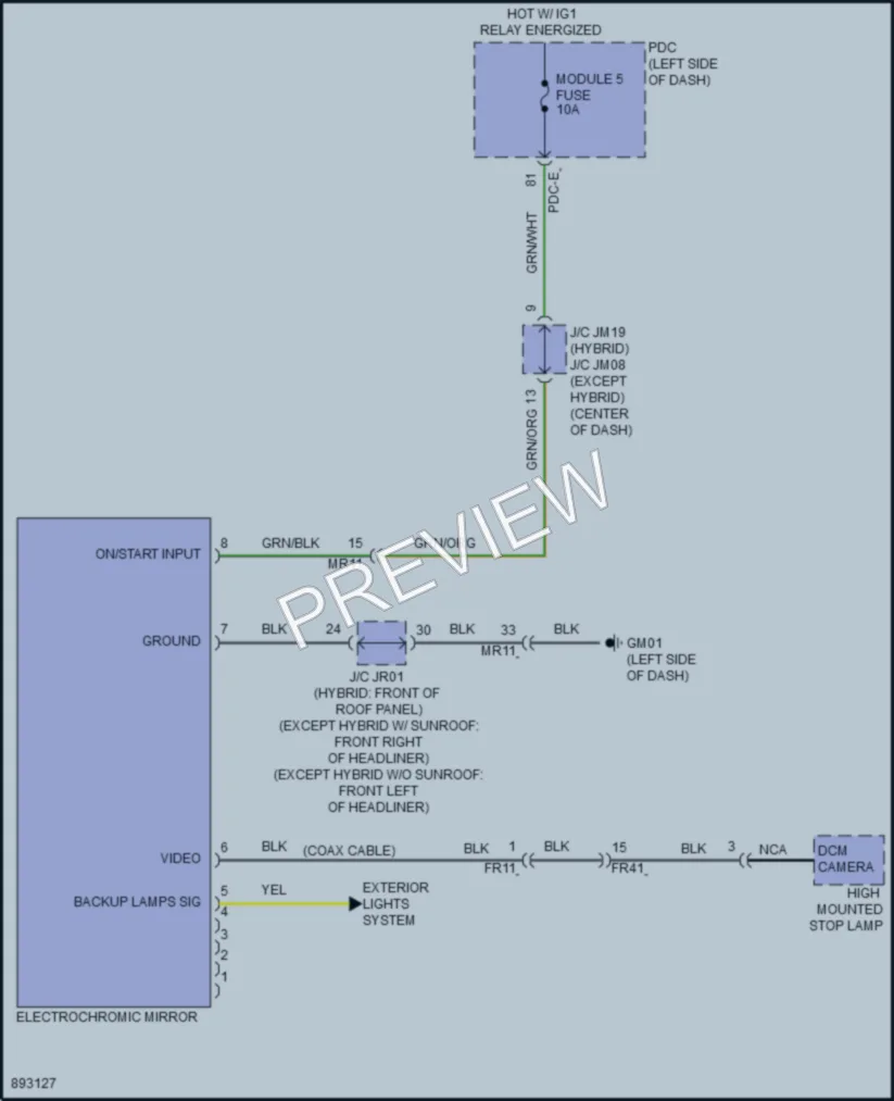 2025 Kia Carnival Power Mirrors wiring diagram preview