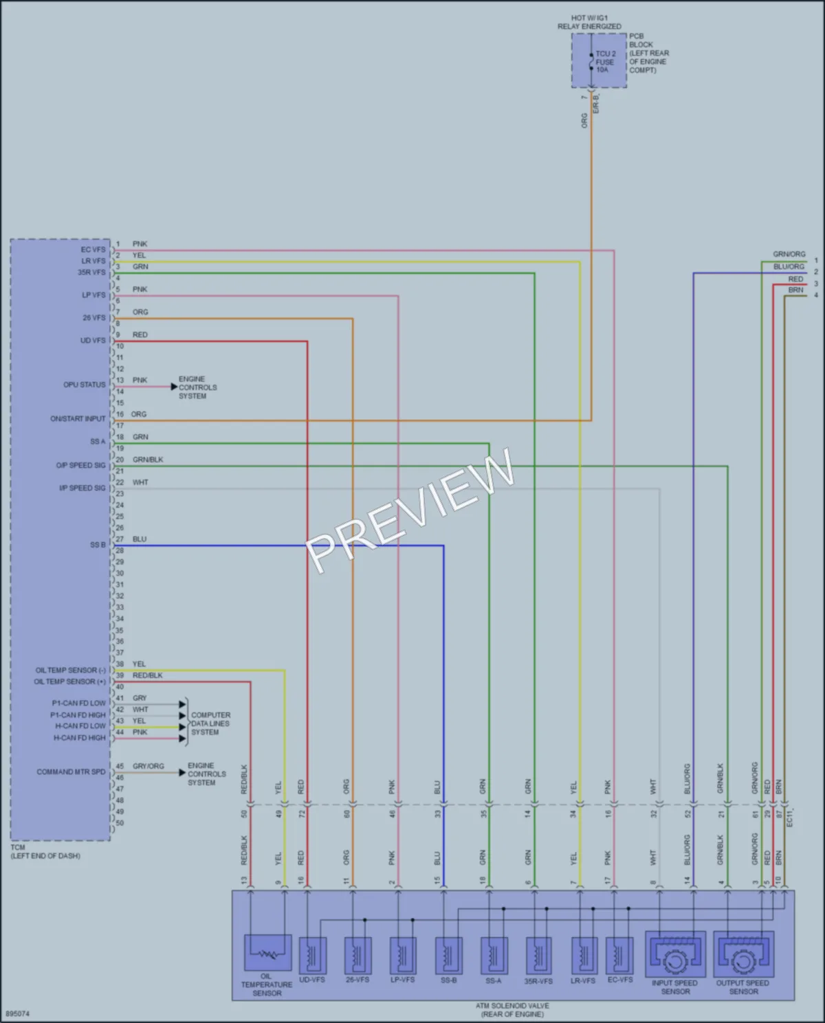 2025 Kia Carnival Transmission wiring diagram preview