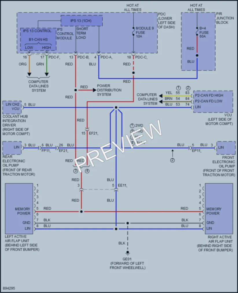 2025 Kia EV9 Active Bodyworks wiring diagram preview