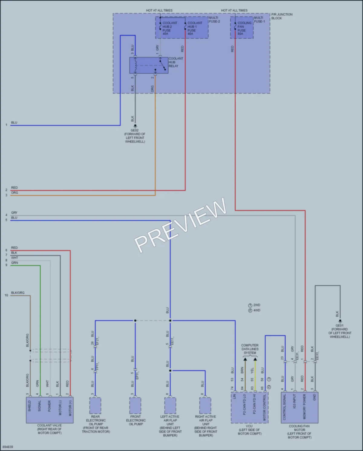 2025 Kia EV9 Air Conditioning wiring diagram preview