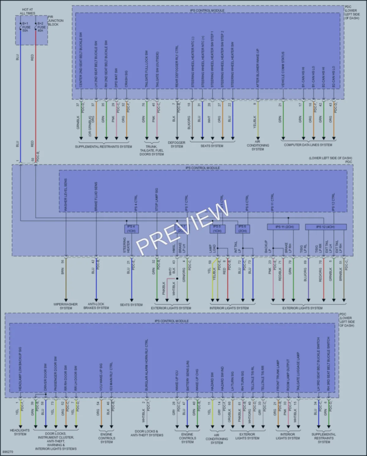 2025 Kia EV9 Body Control Modules wiring diagram preview