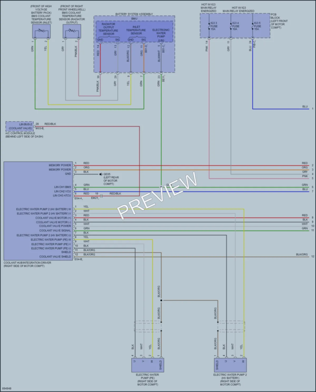 2025 Kia EV9 Cooling Fan wiring diagram preview