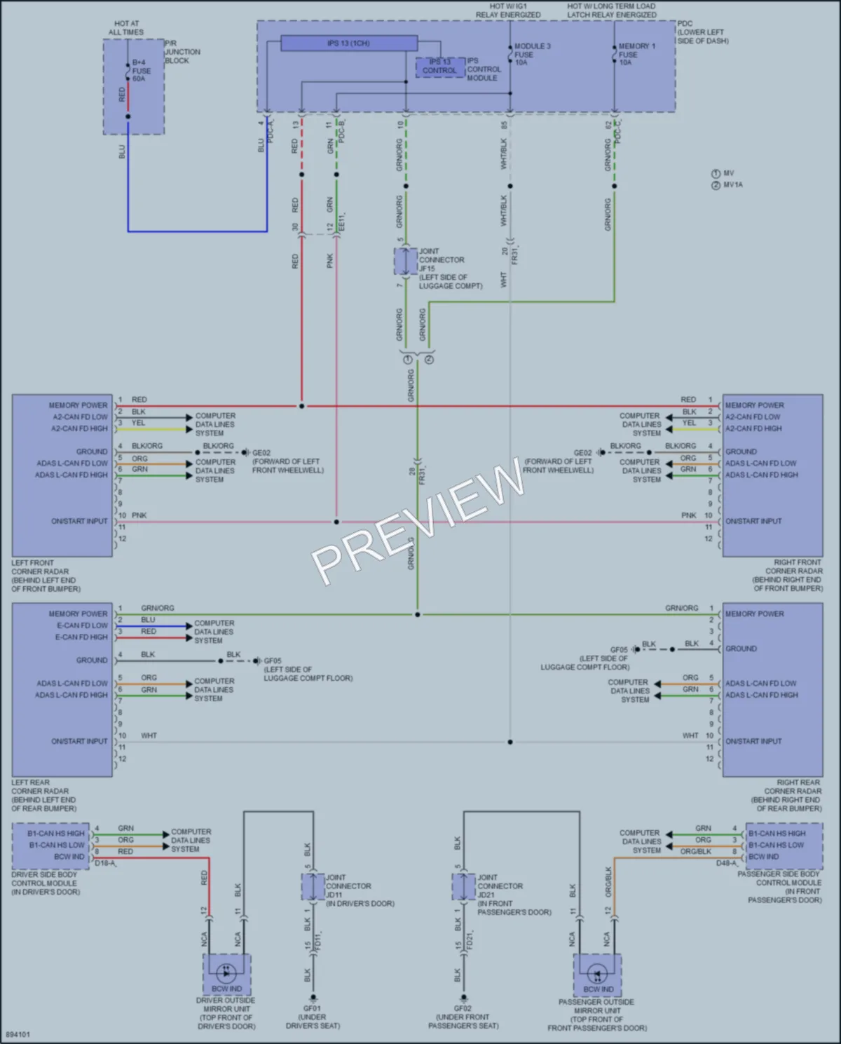 2025 Kia EV9 Navigation wiring diagram preview