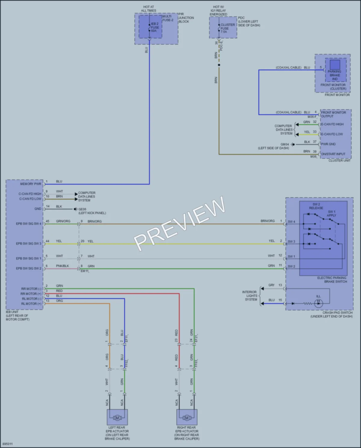 2025 Kia EV9 Shift Interlock wiring diagram preview