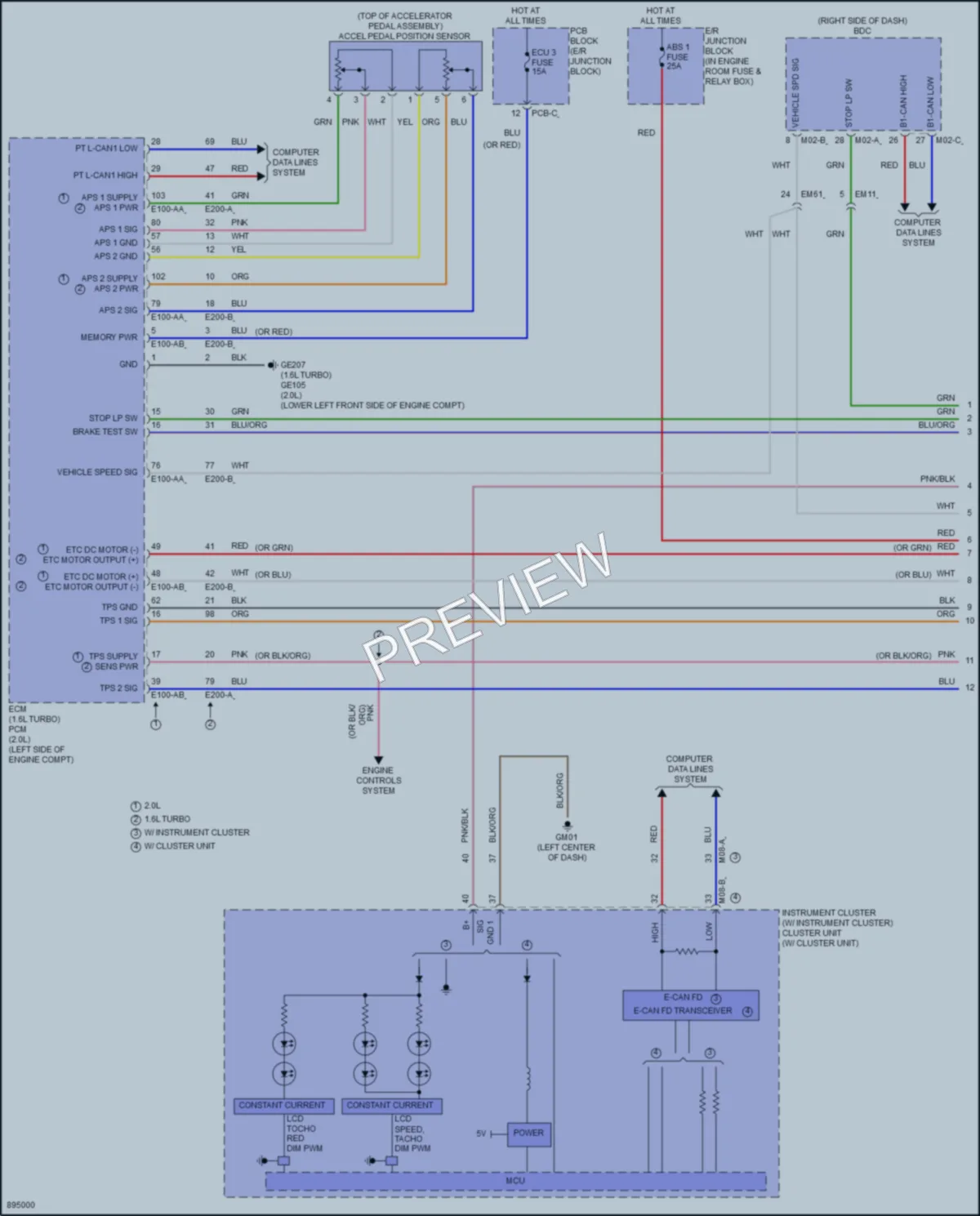 2025 Kia K4 Cruise Control wiring diagram preview