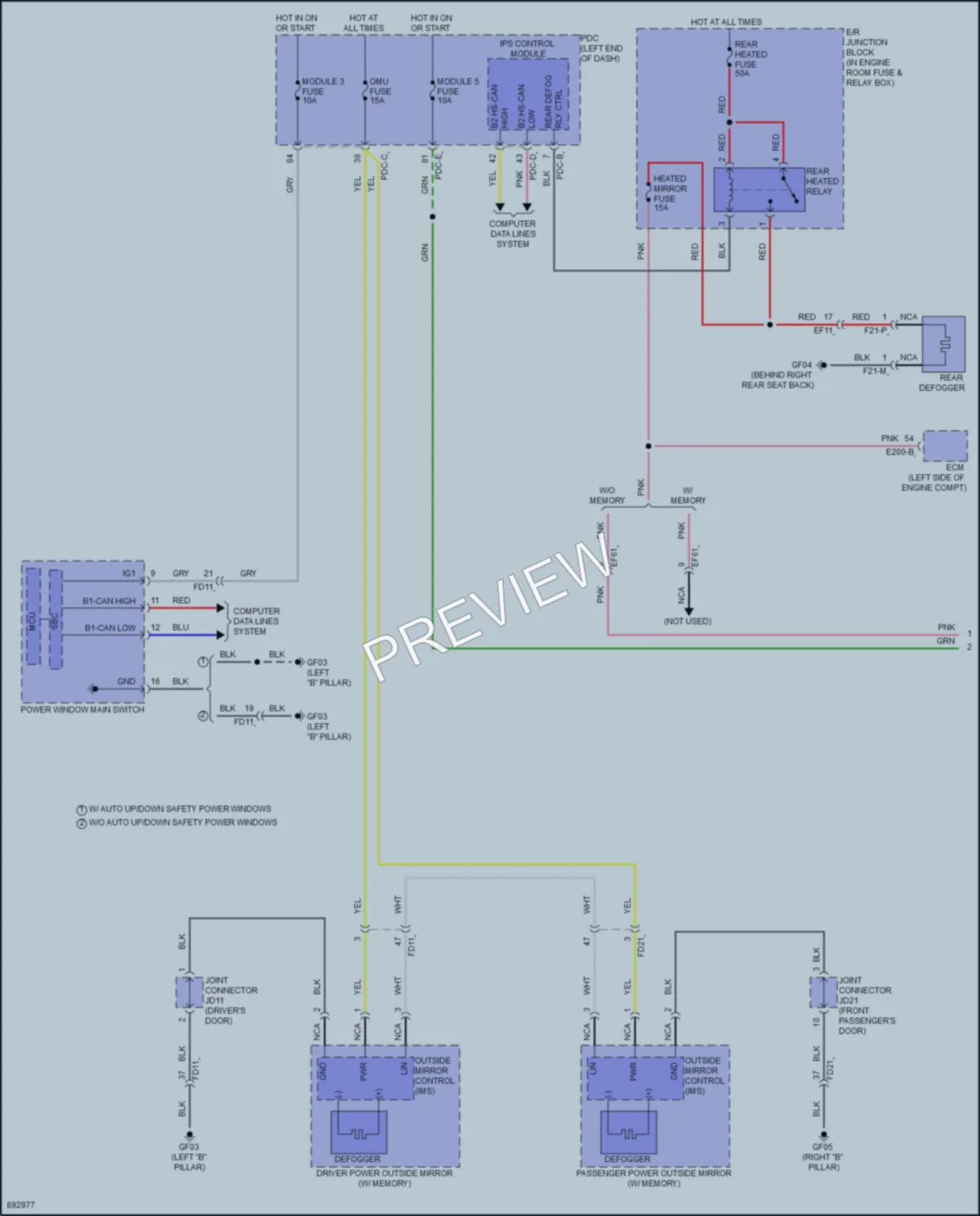 2025 Kia K4 Defoggers wiring diagram preview