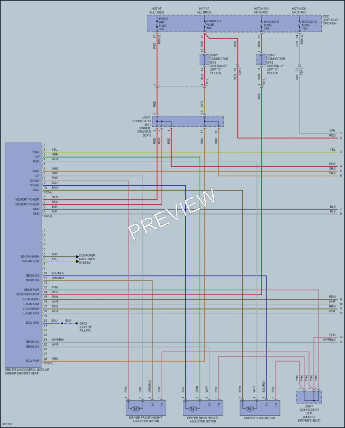 2025 Kia K4 Memory Systems wiring diagram preview