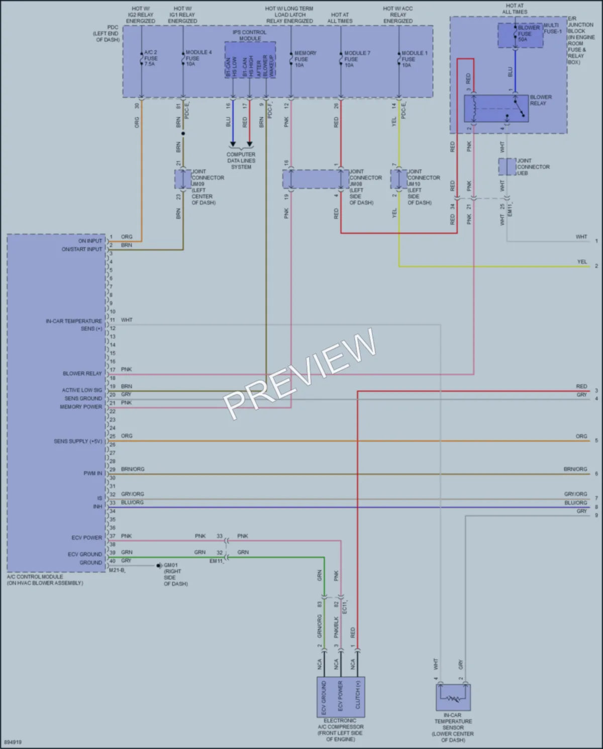 2025 Kia K5 Air Conditioning wiring diagram preview