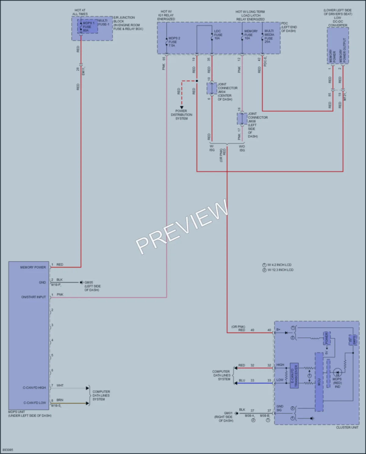 2025 Kia K5 Electronic Power Steering wiring diagram preview