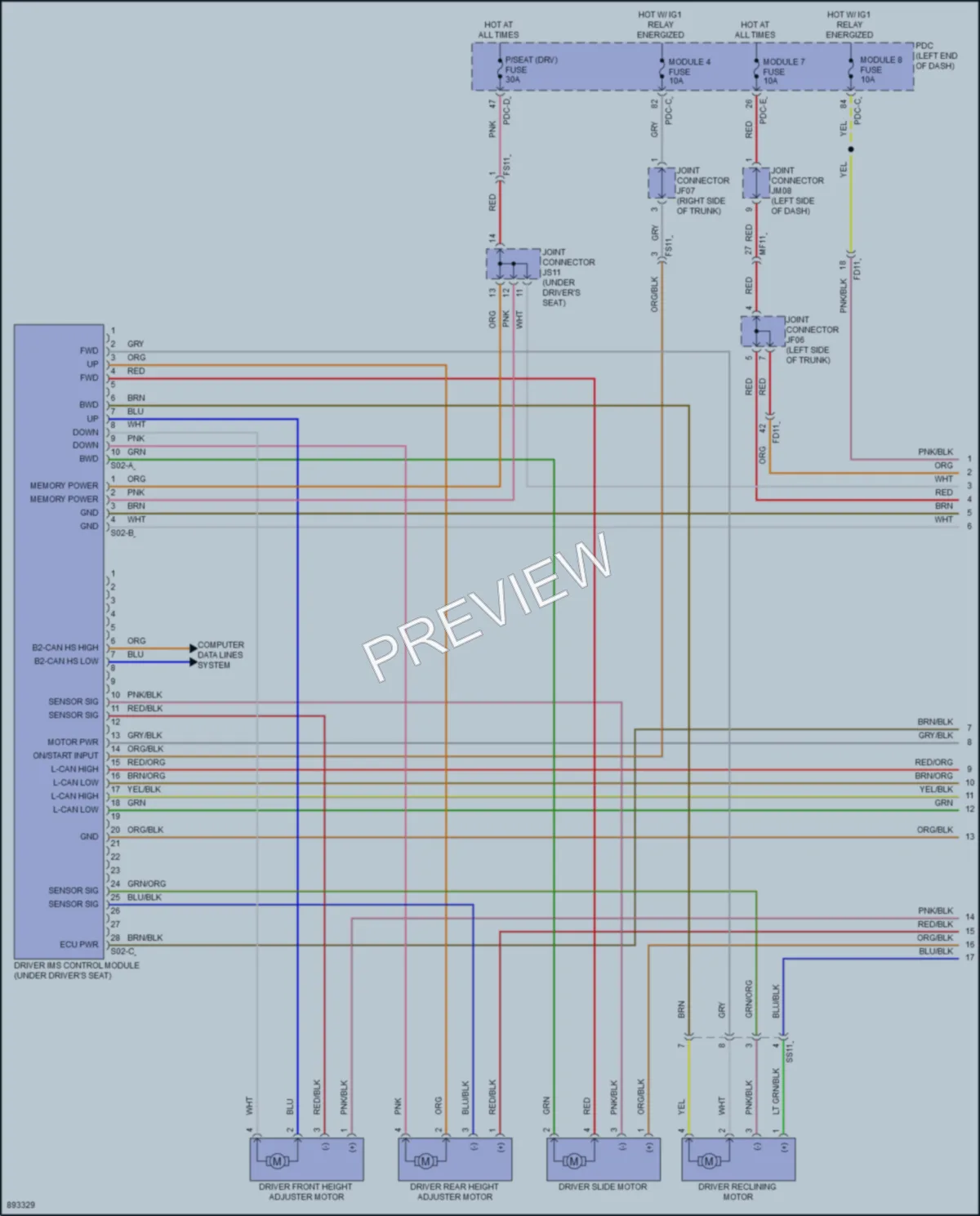2025 Kia K5 Memory Systems wiring diagram preview