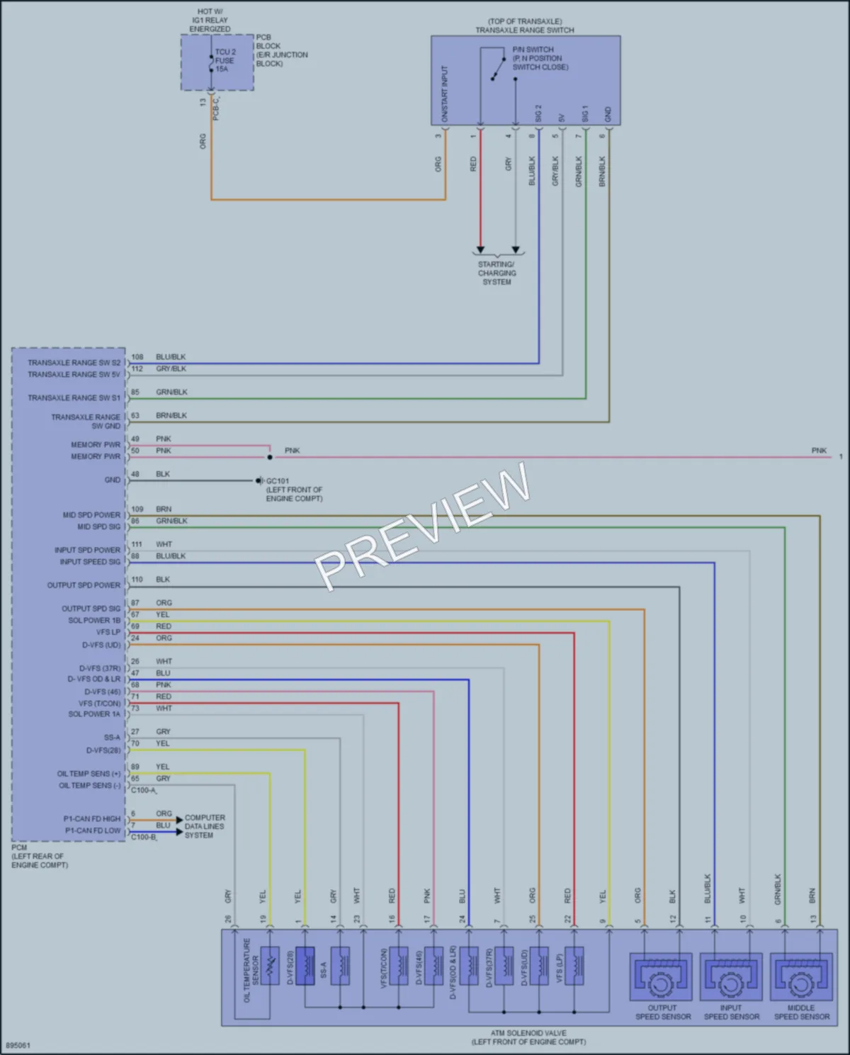 2025 Kia K5 Transmission wiring diagram preview