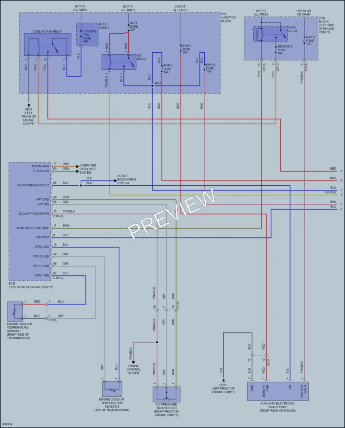 2025 Kia Niro Cooling Fan wiring diagram preview