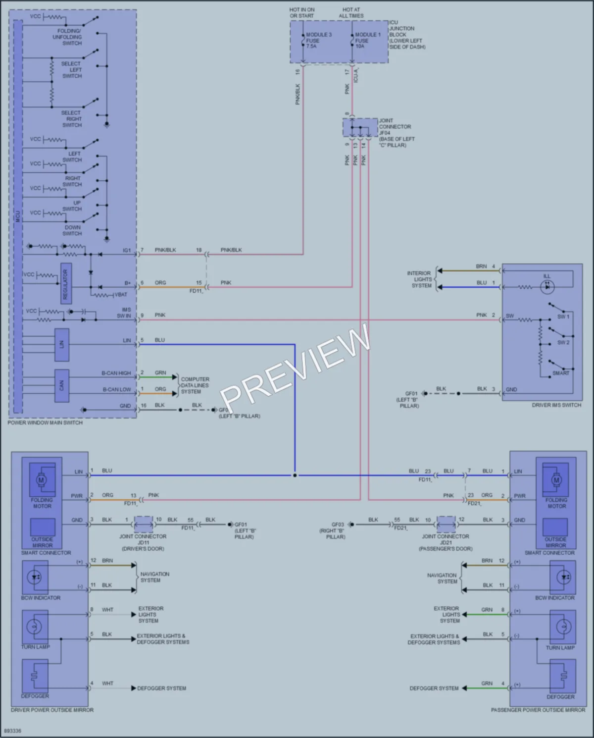 2025 Kia Niro Memory Systems wiring diagram preview