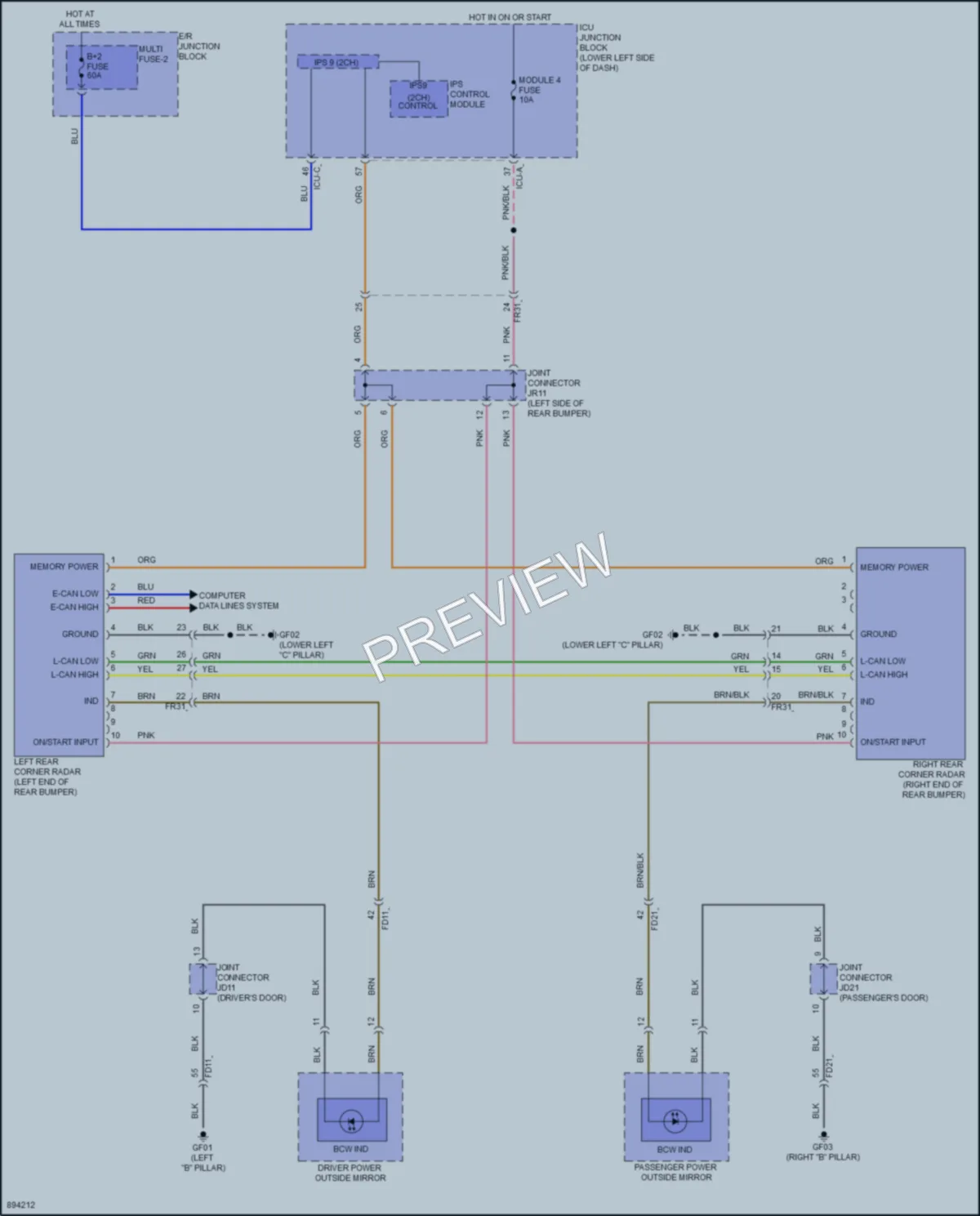 2025 Kia Niro Navigation wiring diagram preview