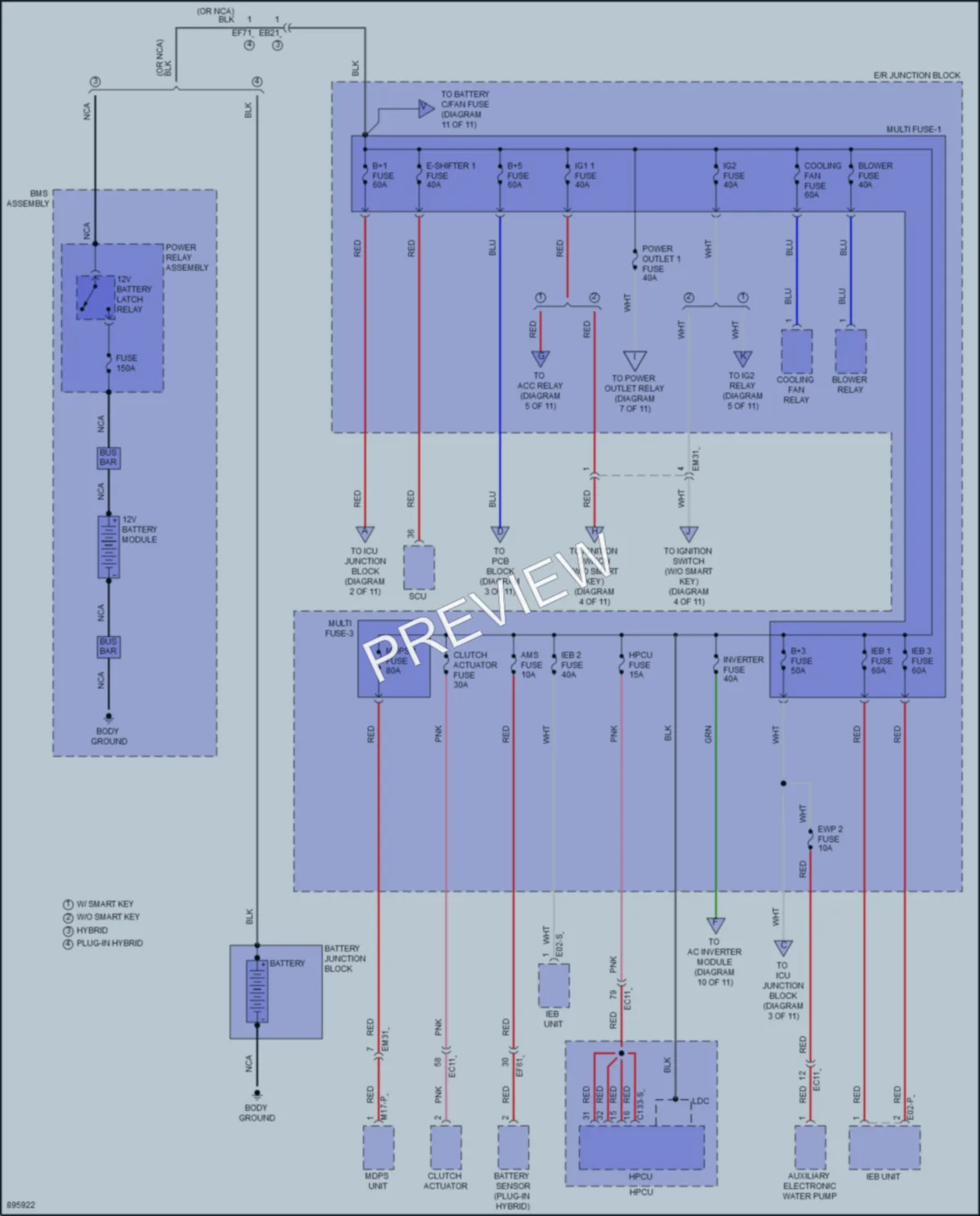 2025 Kia Niro Power Distribution wiring diagram preview