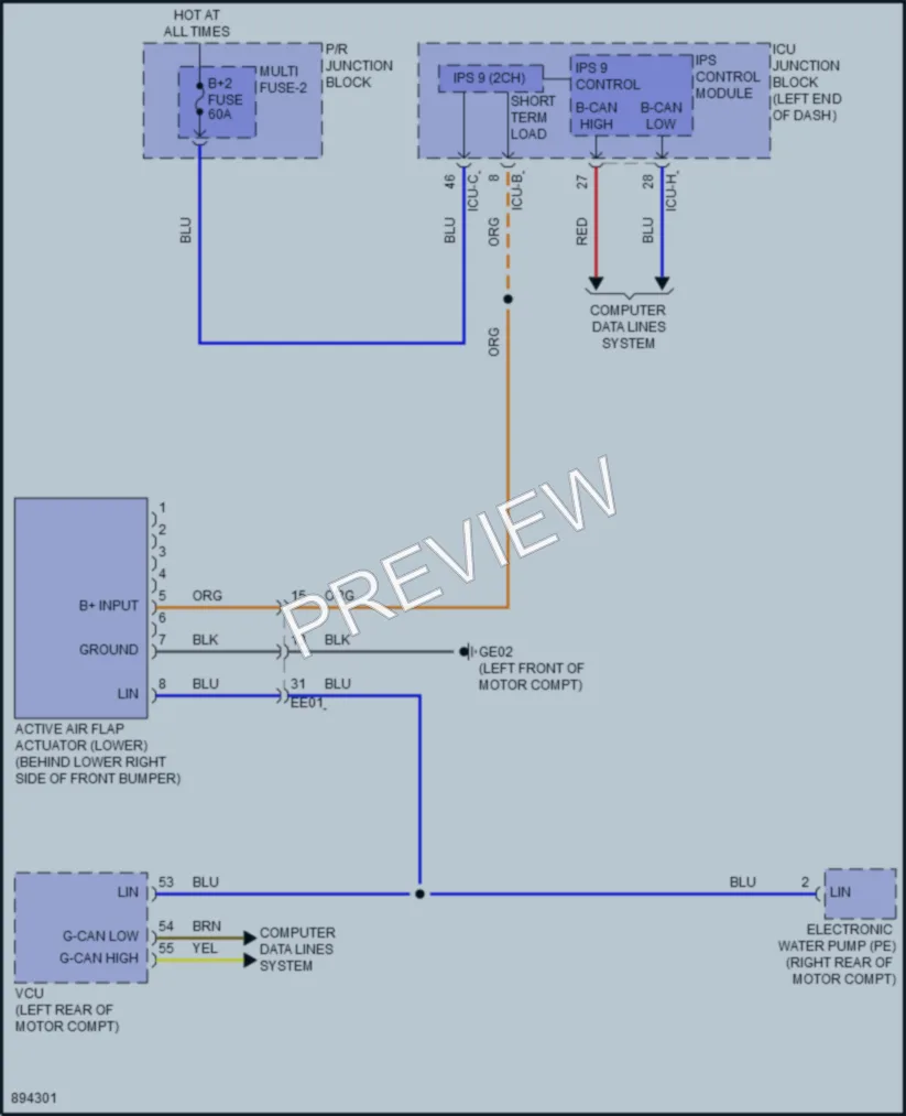 2025 Kia NiroEV Active Bodyworks wiring diagram preview