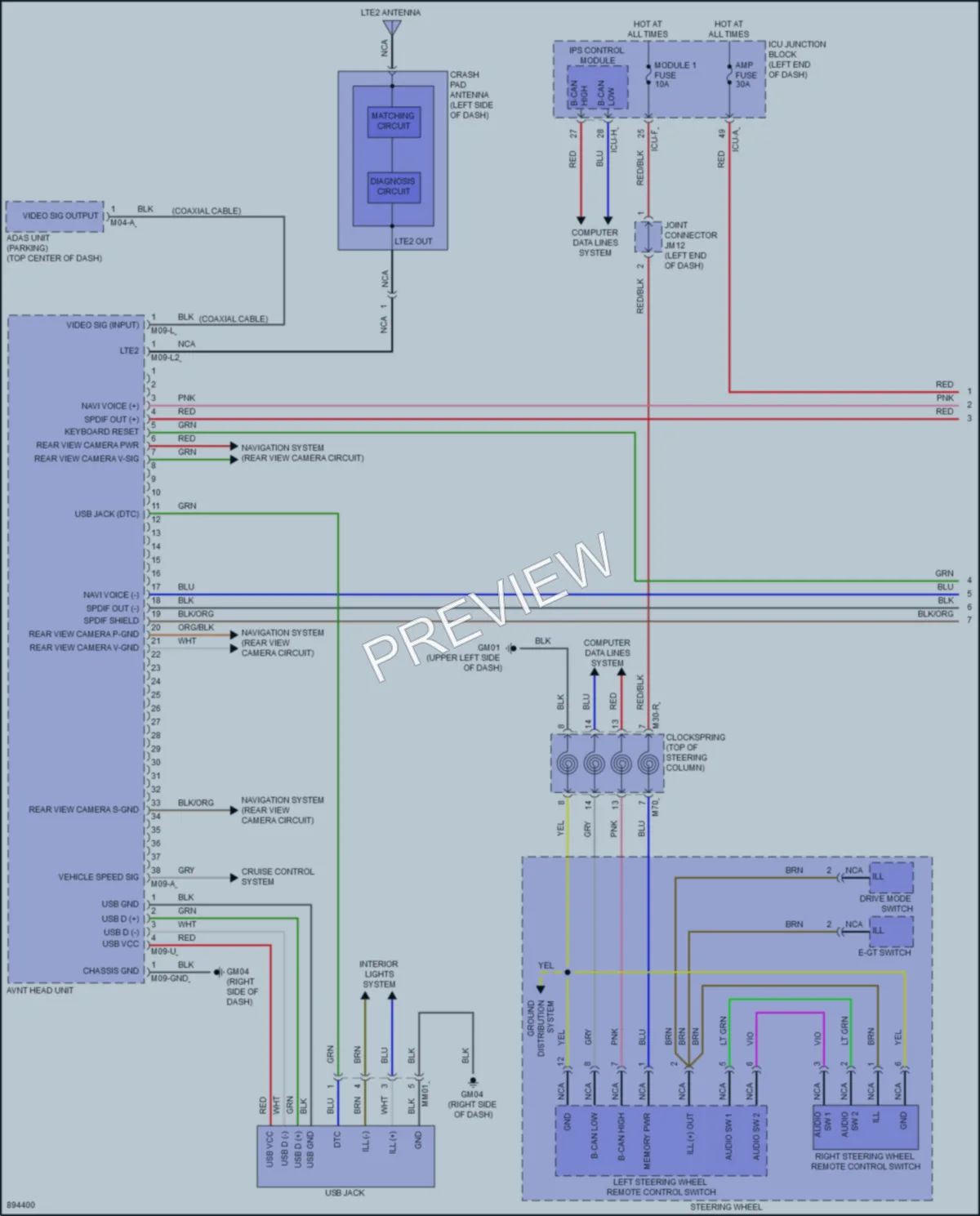 2025 Kia NiroEV Radio wiring diagram preview