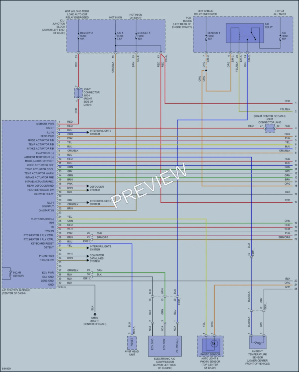 2025 Kia Seltos Air Conditioning wiring diagram preview