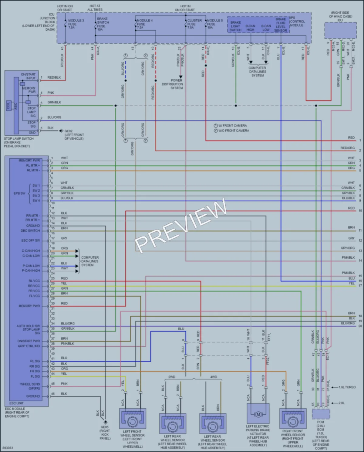 2025 Kia Seltos Anti Lock Brakes wiring diagram preview