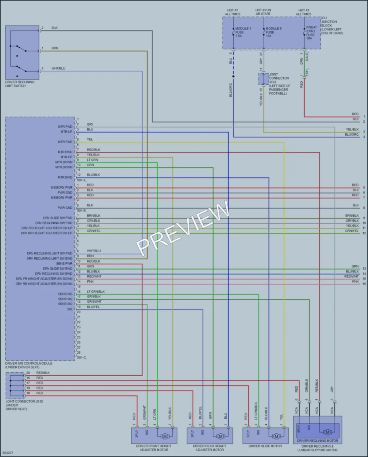 2025 Kia Seltos Memory Systems wiring diagram preview