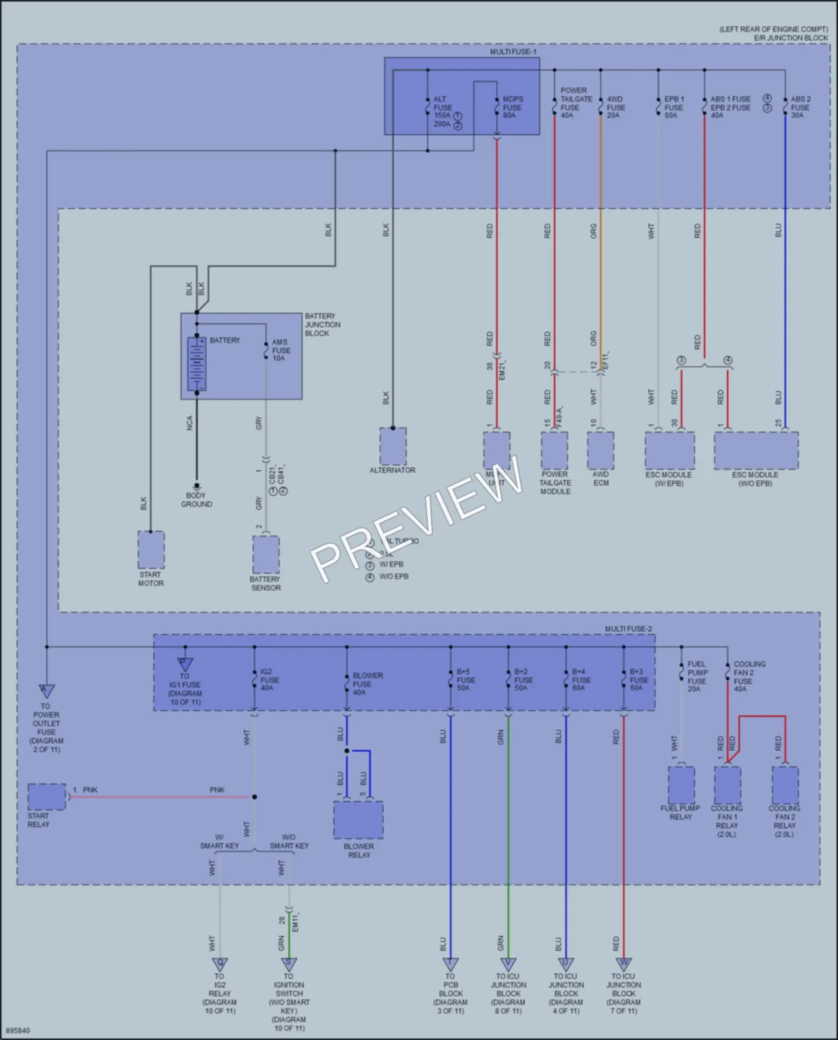 2025 Kia Seltos Power Distribution wiring diagram preview