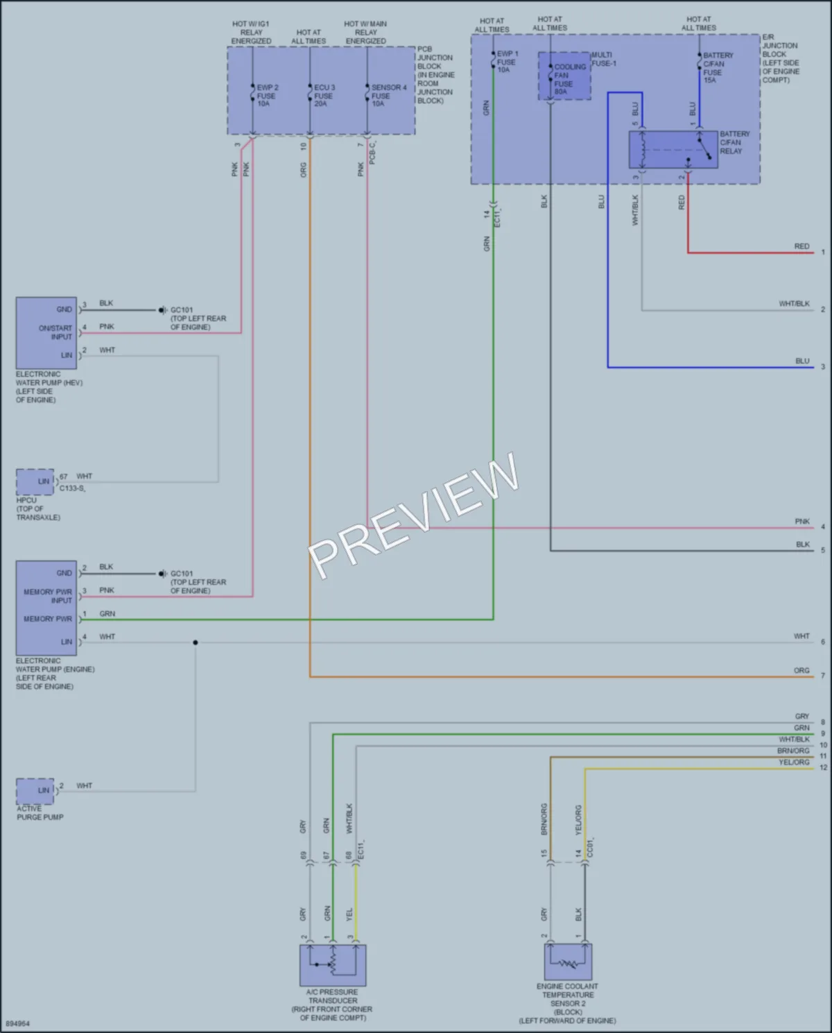 2025 Kia Sorento Cooling Fan wiring diagram preview