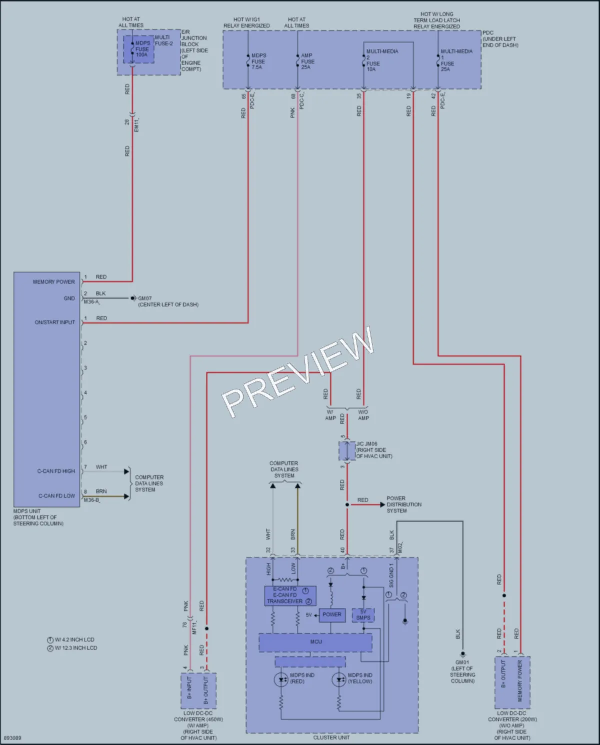 2025 Kia Sorento Electronic Power Steering wiring diagram preview