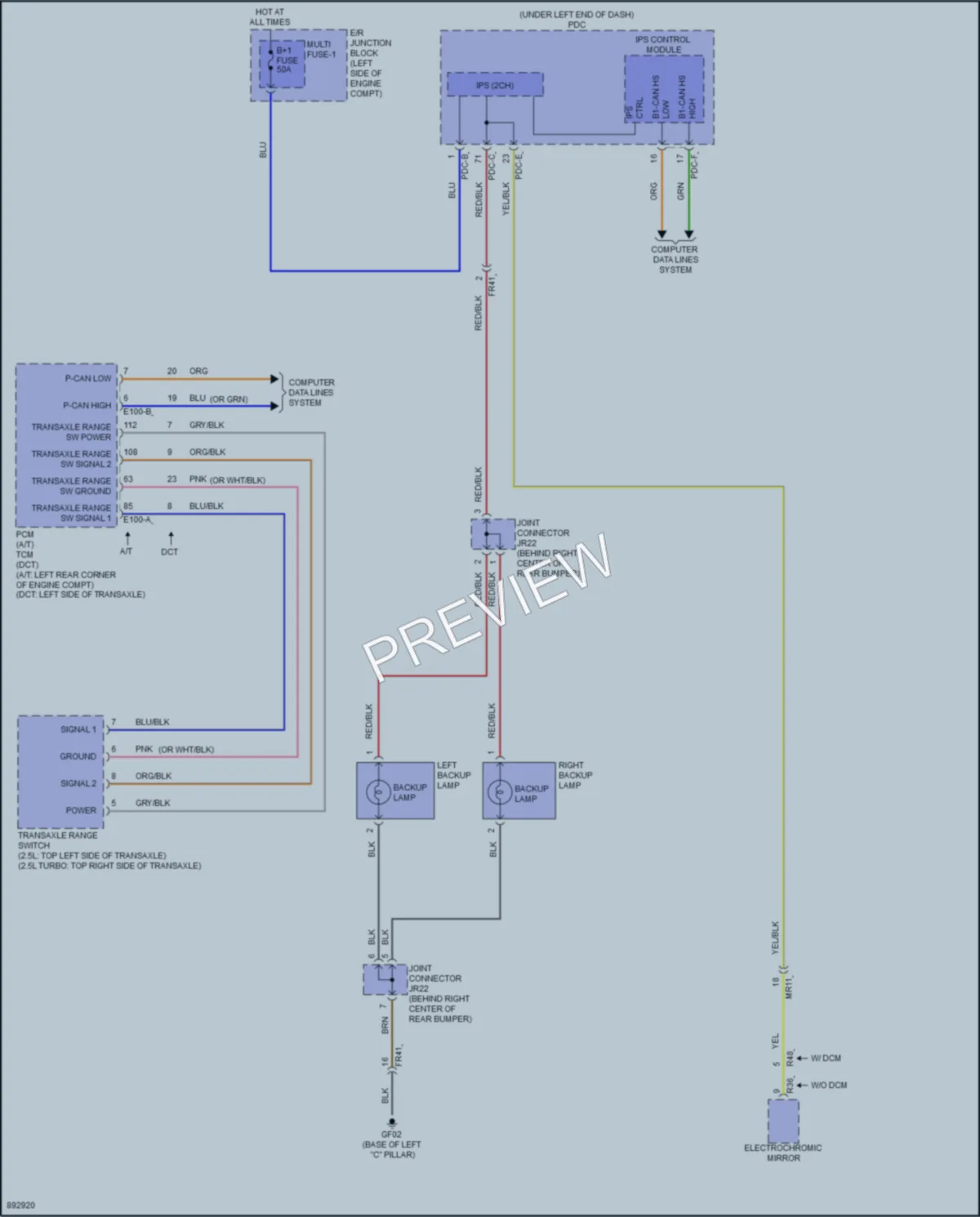 2025 Kia Sorento Exterior Lights wiring diagram preview