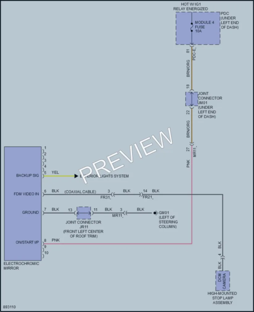 2025 Kia Sorento Power Mirrors wiring diagram preview