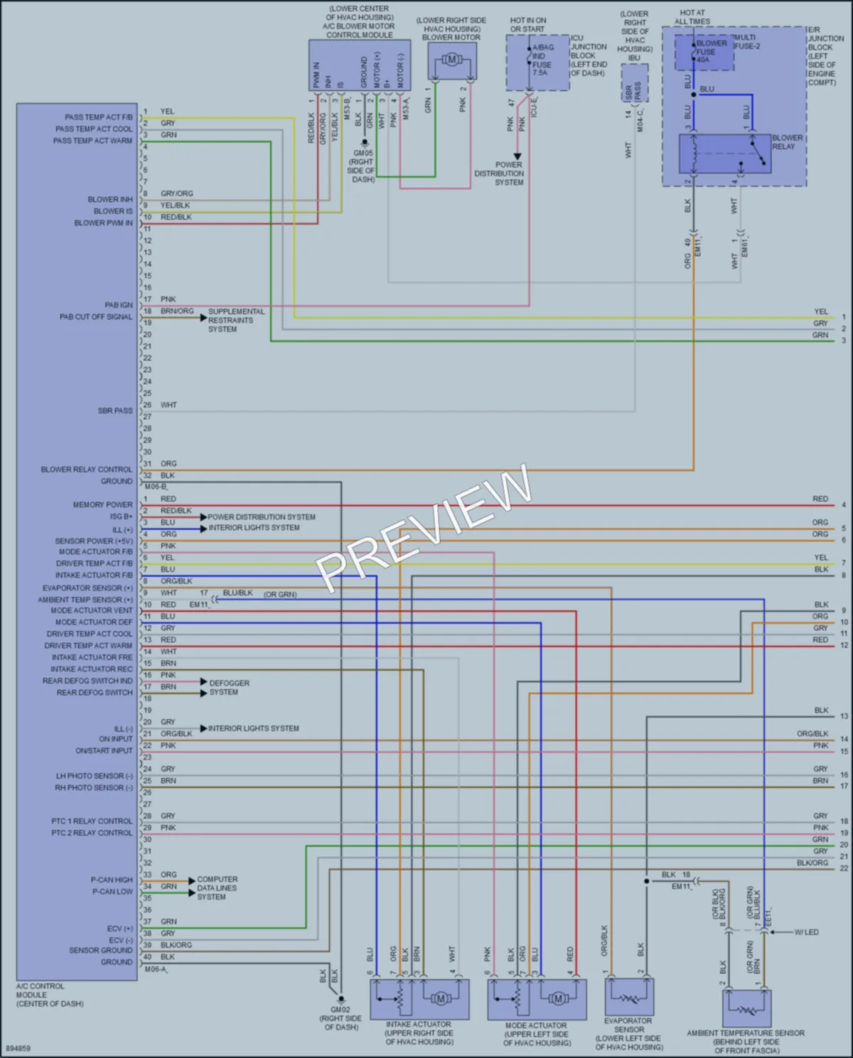 2025 Kia Soul Air Conditioning wiring diagram preview