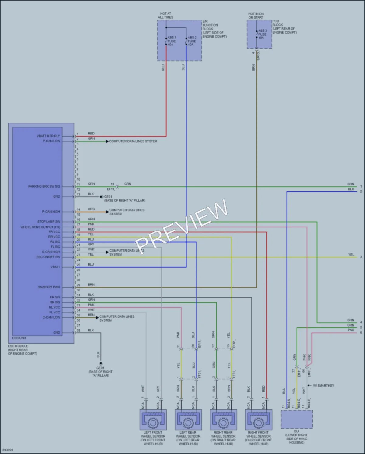 2025 Kia Soul Anti Lock Brakes wiring diagram preview