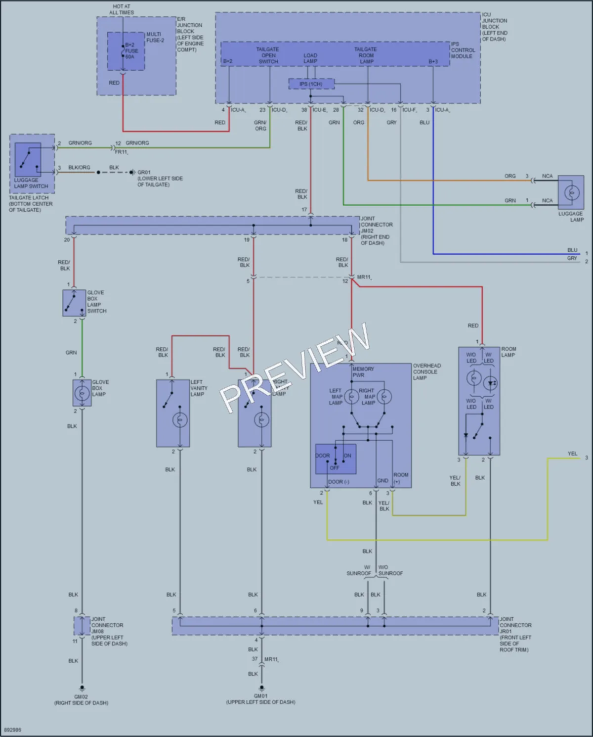 2025 Kia Soul Interior Lights wiring diagram preview