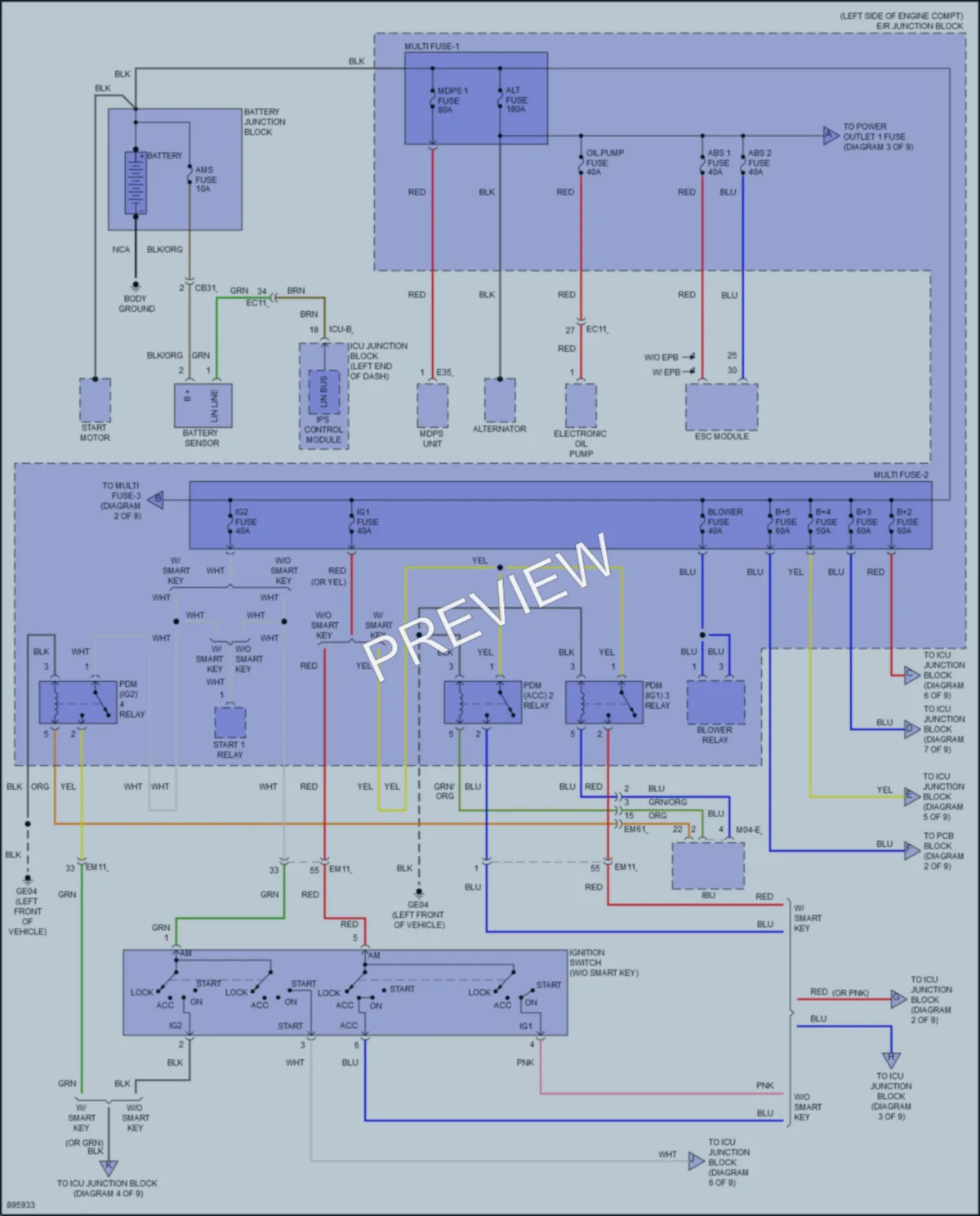 2025 Kia Soul Power Distribution wiring diagram preview