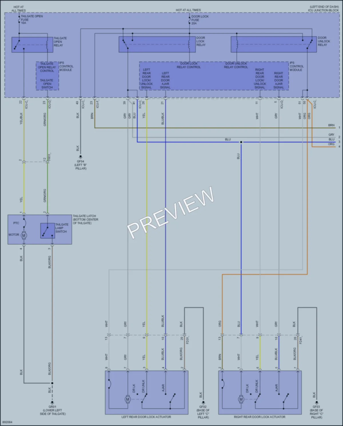2025 Kia Soul Power Door Locks wiring diagram preview