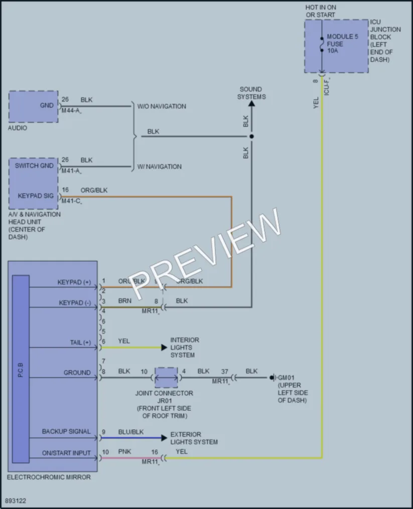 2025 Kia Soul Power Mirrors wiring diagram preview