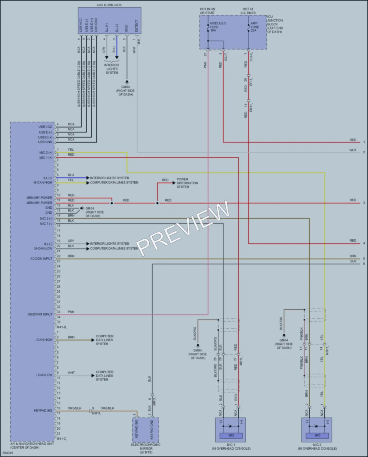 2025 Kia Soul Radio wiring diagram preview