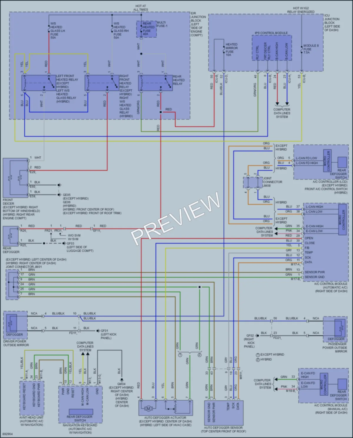2025 Kia Sportage Defoggers wiring diagram preview