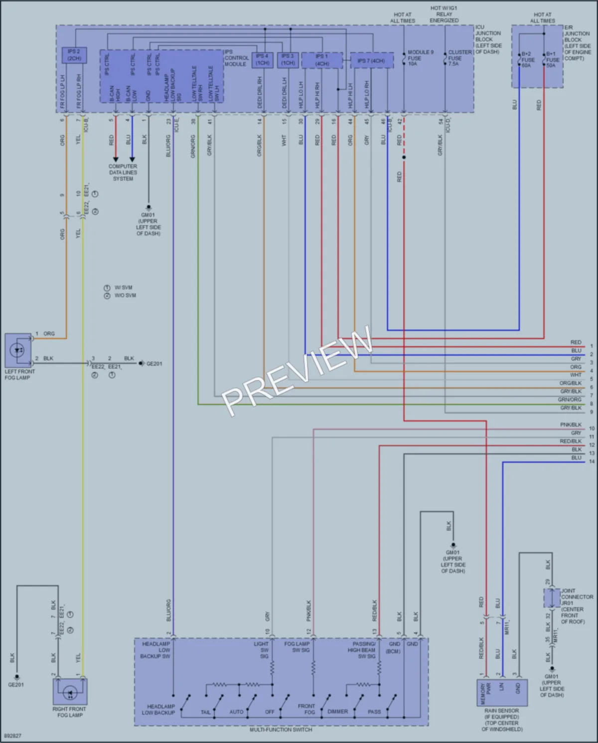 2025 Kia Sportage Headlights wiring diagram preview