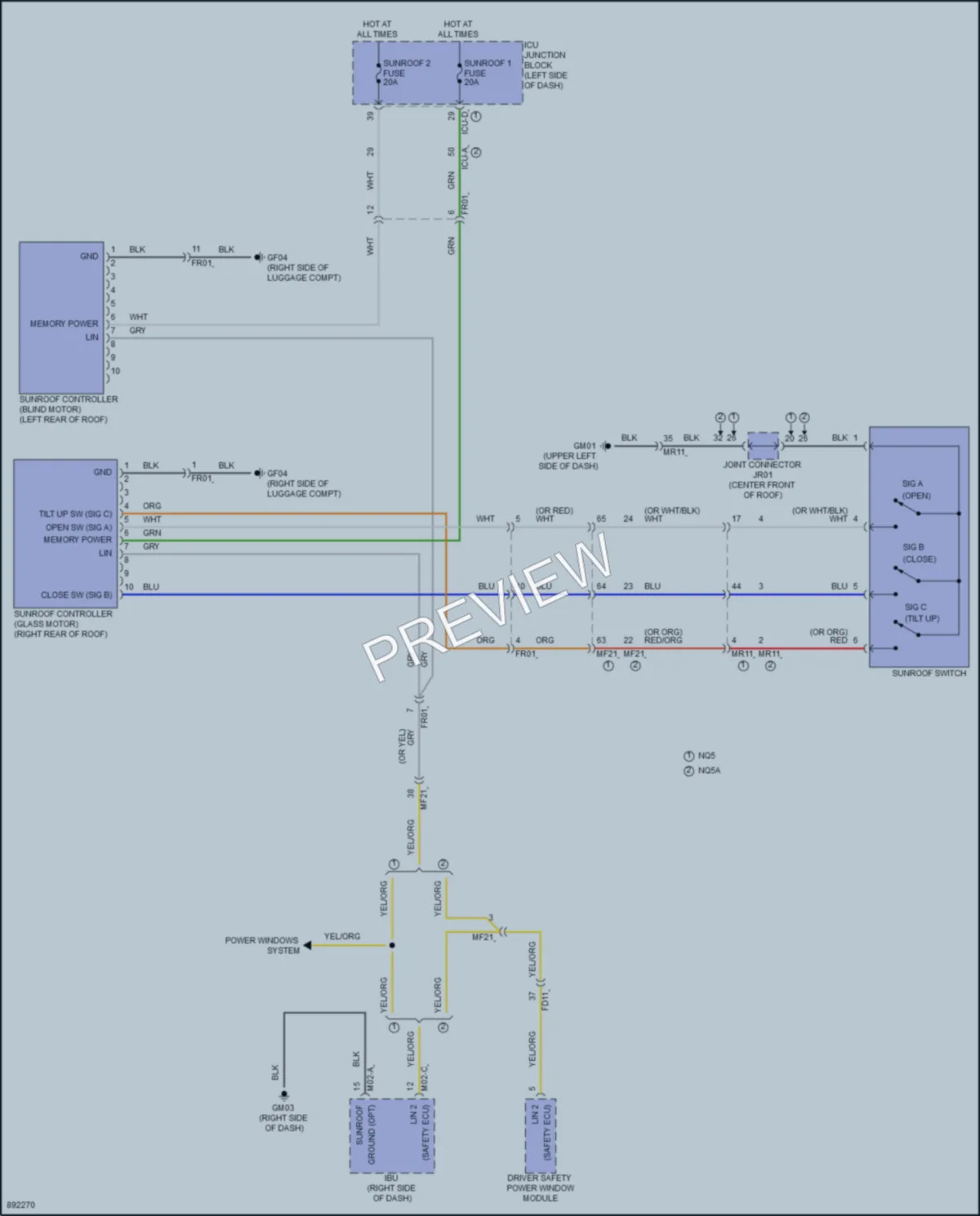2025 Kia Sportage Power Top Sunroof wiring diagram preview