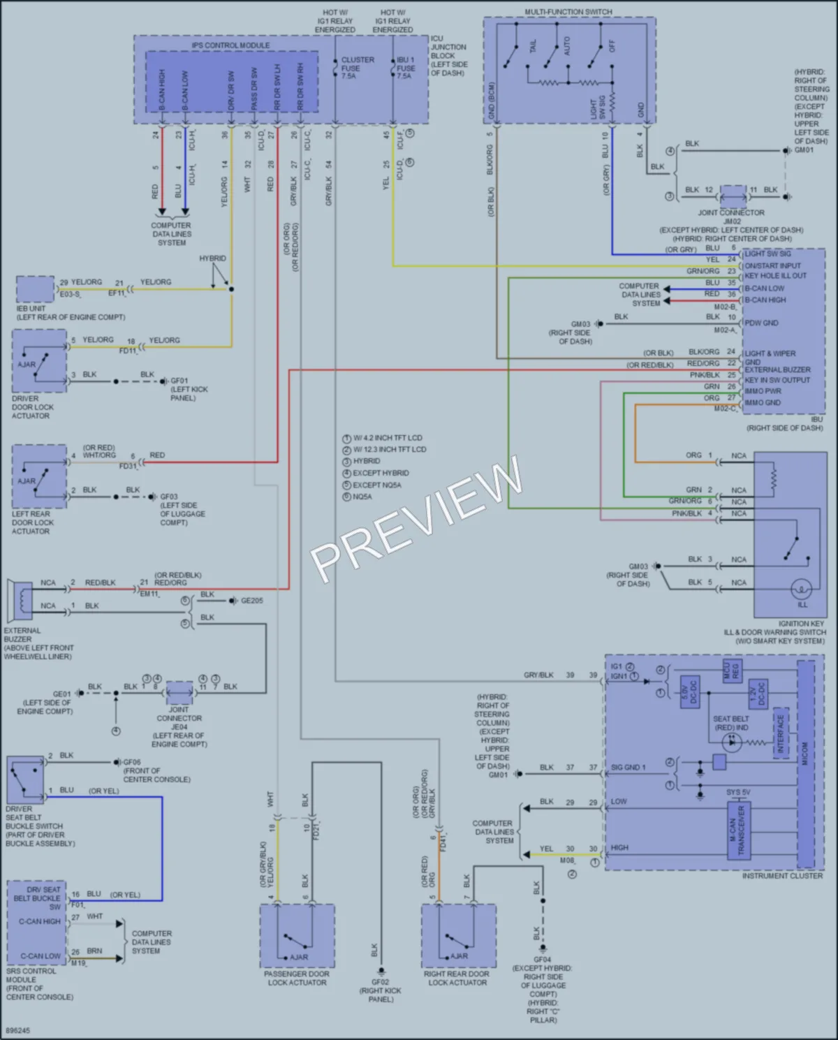 2025 Kia Sportage Warning Systems wiring diagram preview