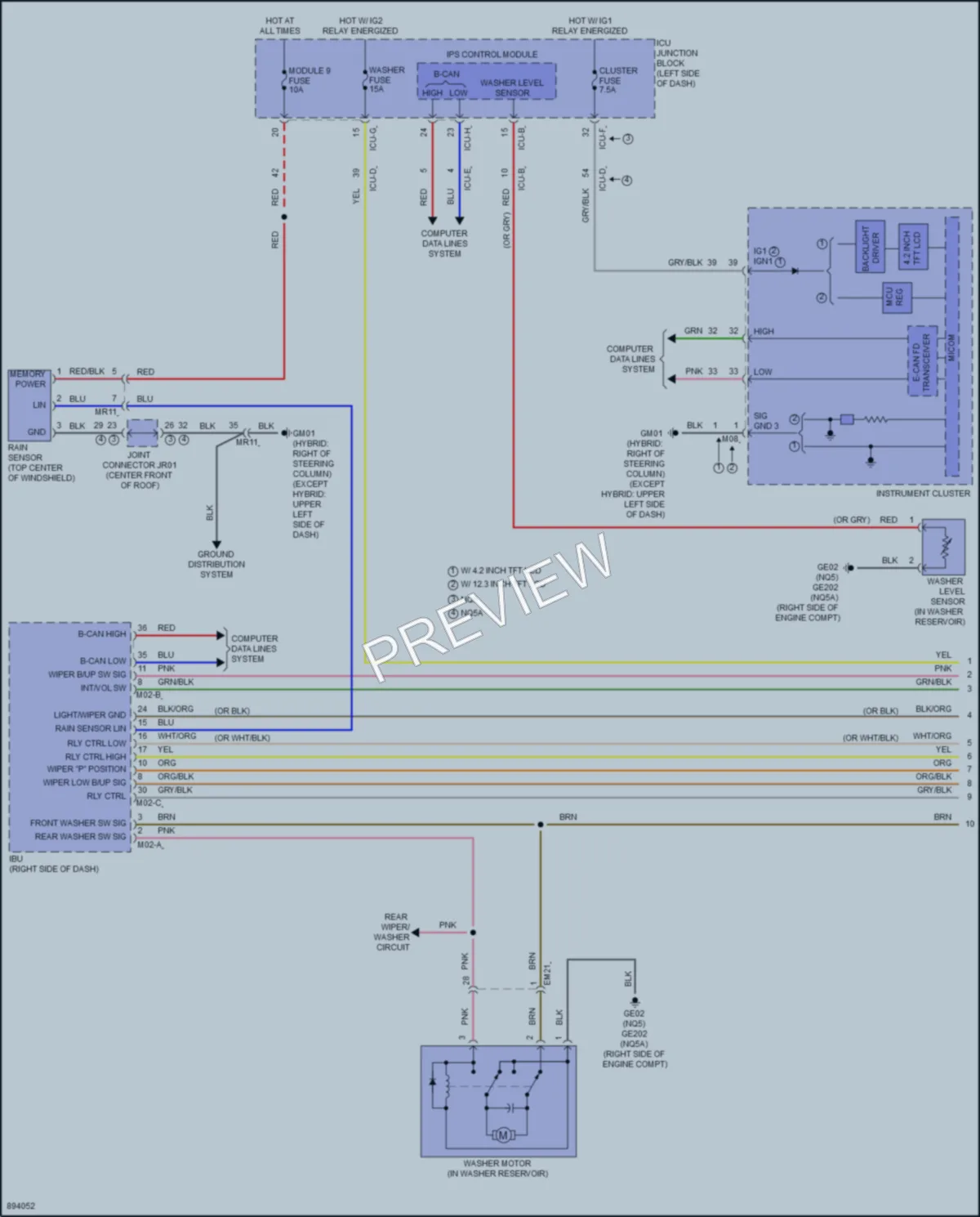 2025 Kia Sportage Wiper Washer wiring diagram preview
