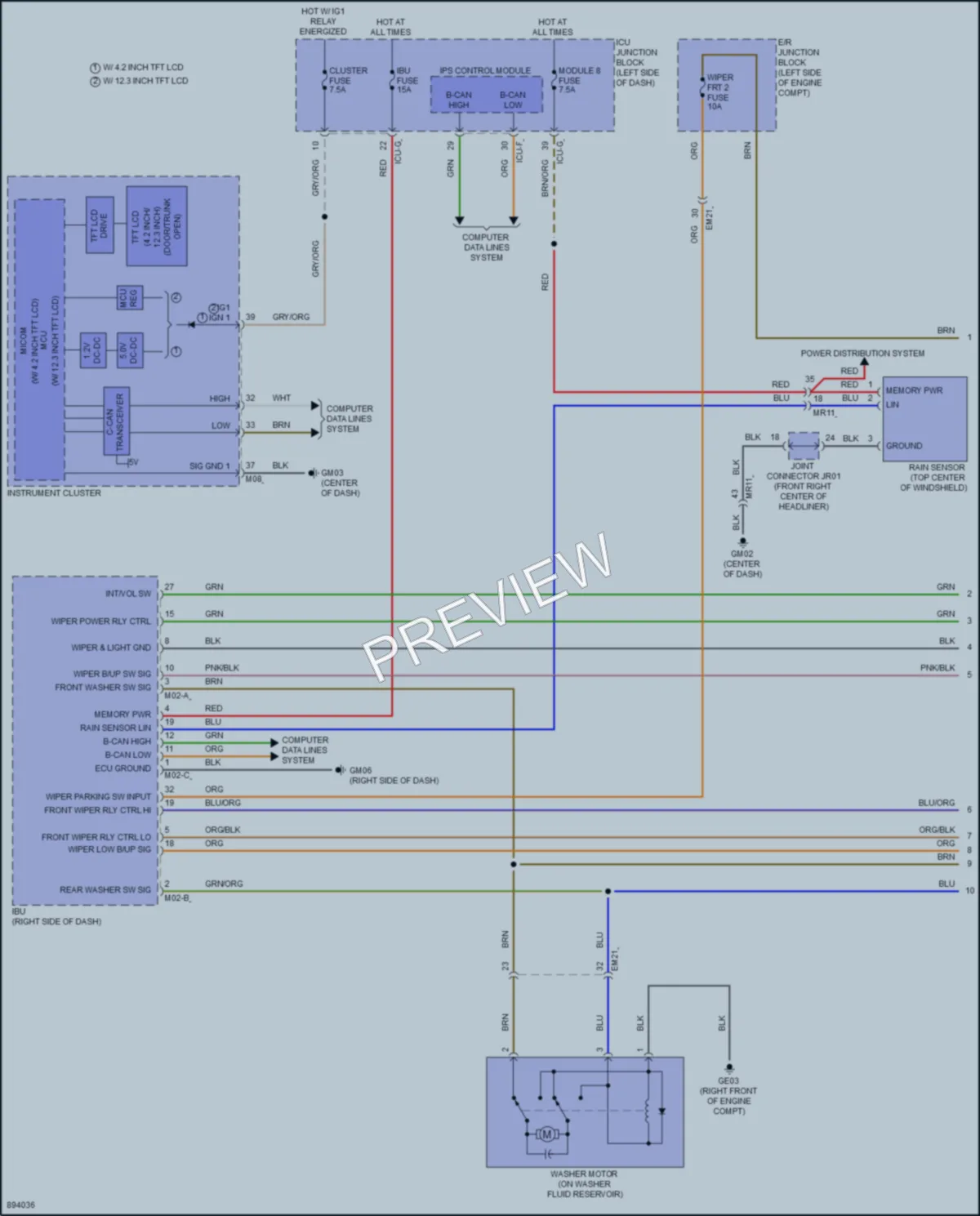 2025 Kia Telluride Wiper Washer wiring diagram preview