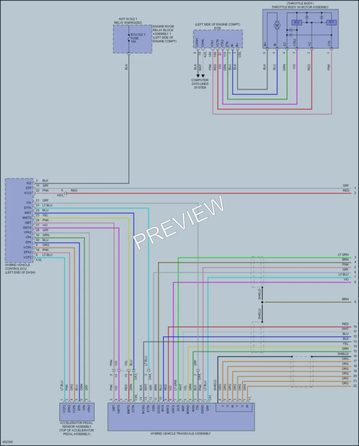 2025 Lexus ES300h Transmission wiring diagram preview