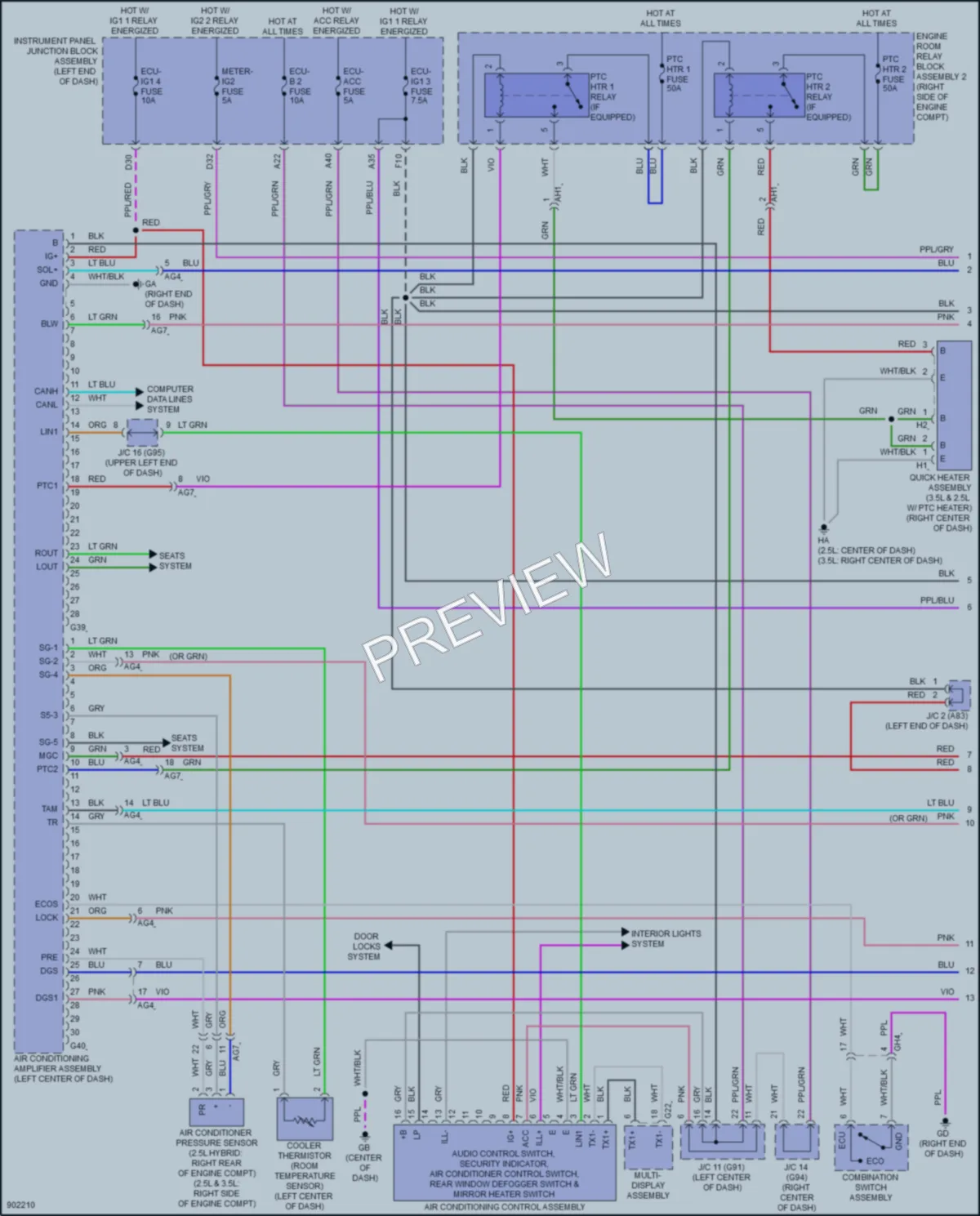 2025 Lexus ES350 Air Conditioning wiring diagram preview