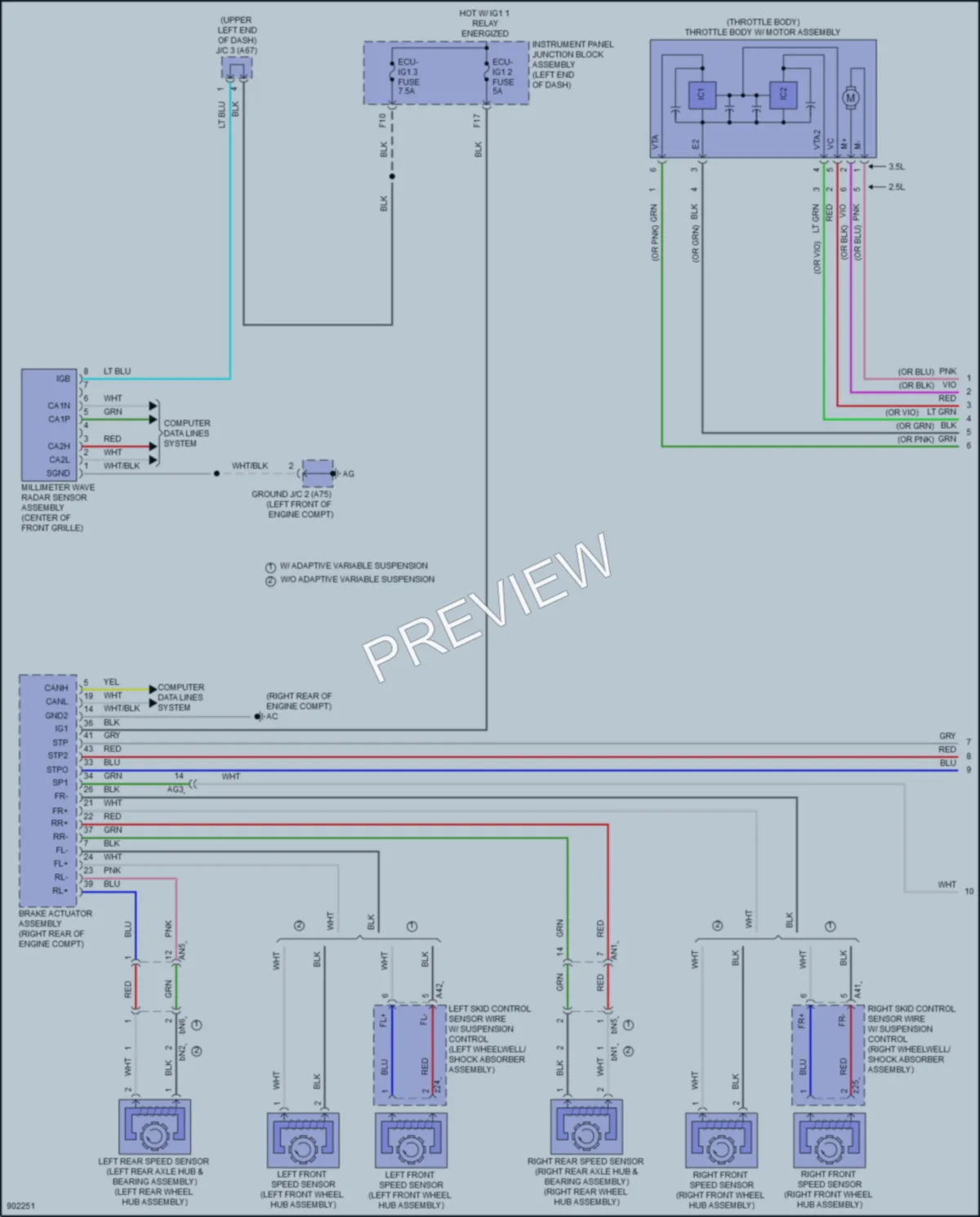 2025 Lexus ES350 Cruise Control wiring diagram preview